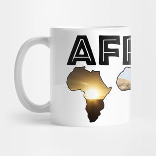 African Wildlife Continent Trio Collage Mug